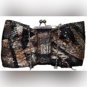 Poppie Jones Vintage Sparkly Clutch Bag Purse
